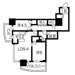 堺筋本町駅 徒歩1分 21階の物件間取画像